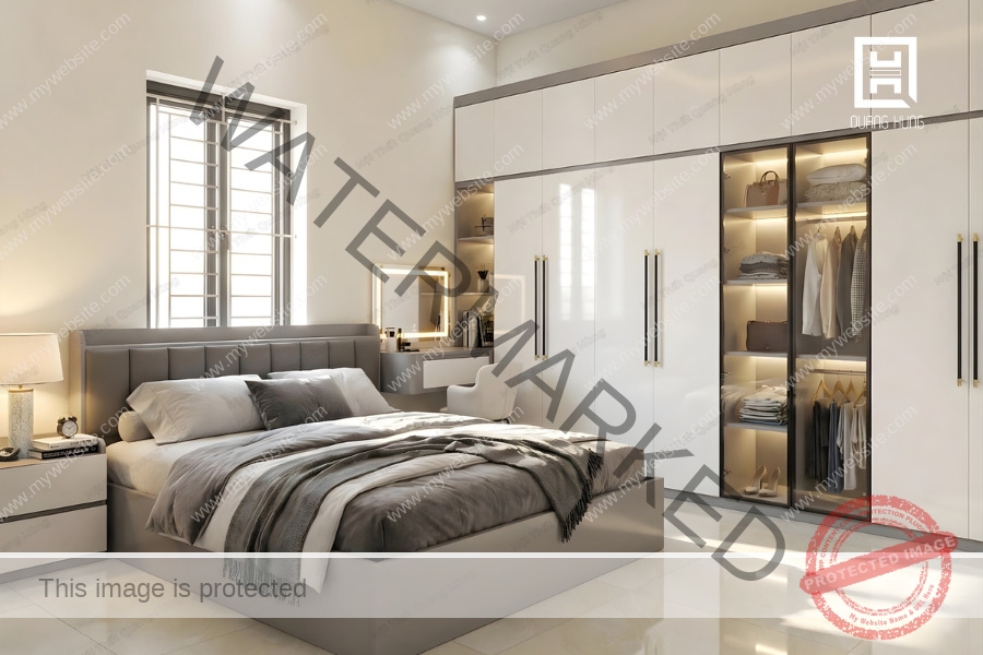 Thiết kế phòng ngủ 11m2 phong cách tối giản