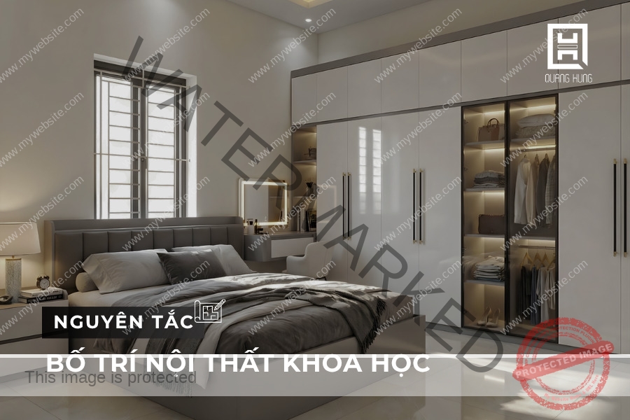 Bố trí nội thất khoa học, đảm bảo lối đi
