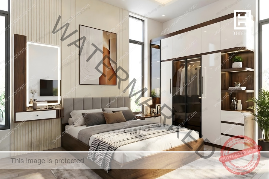 Thiết kế phòng ngủ 11m2 cho vợ chồng