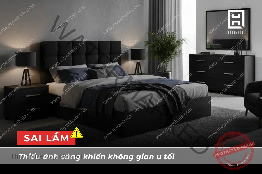 Thiếu ánh sáng khiến không gian u tối