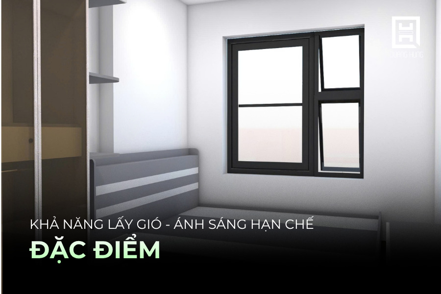 Khả năng lấy sáng, thông gió hạn chế