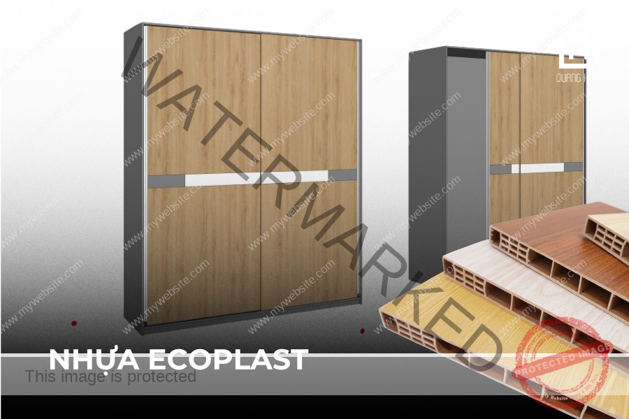 Mẫu tủ quần áo Ecoplast cánh lùa
