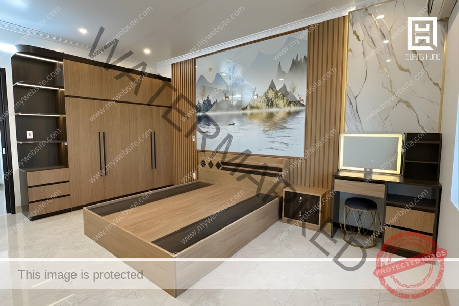 Mẫu tủ quần áo nhựa Ecoplast kết hợp kệ trang trí